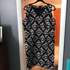 Blue and cream colored Talbots dress